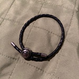 Persona Black Leather Bracelet